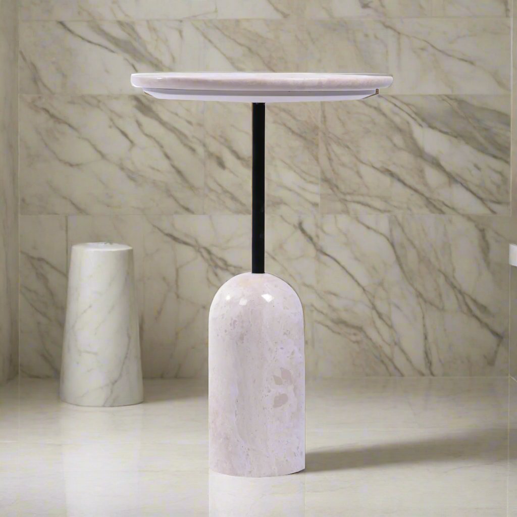 Capsule - Side Table Travertine - LUMINA ELIGMA HOME