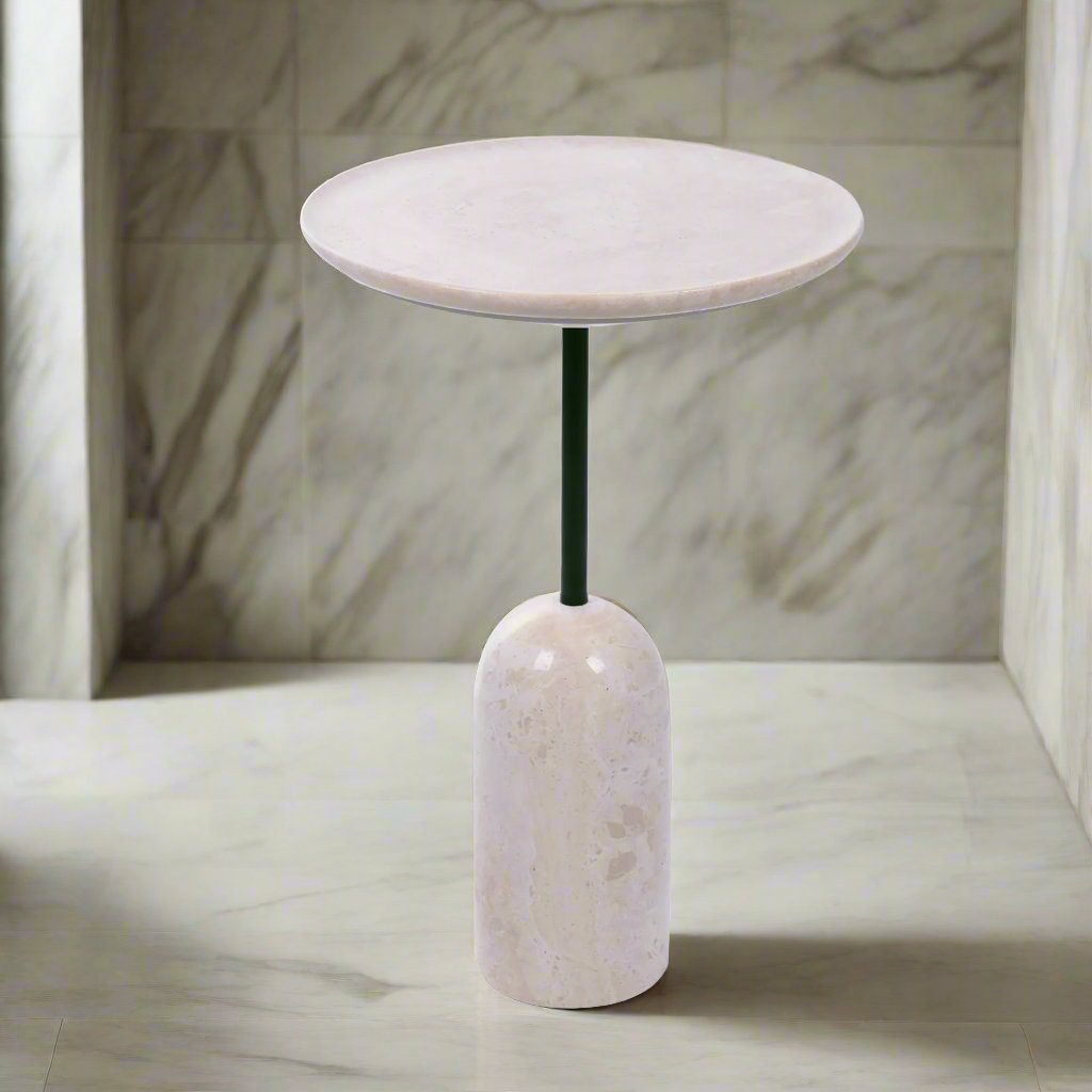 Capsule - Side Table Travertine - LUMINA ELIGMA HOME