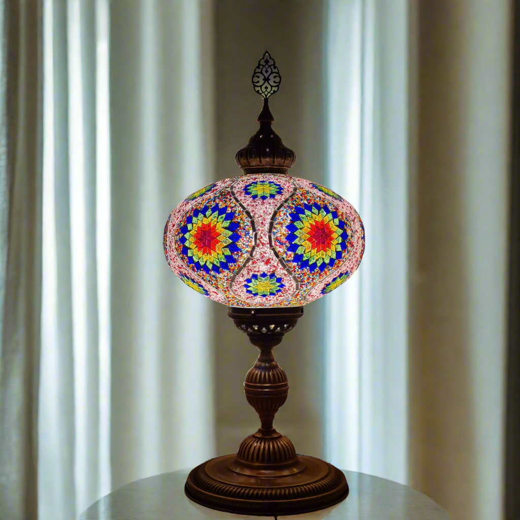 XLarge Table Lamp Turkish Mosaic Glass - LUMINA ELIGMA HOME