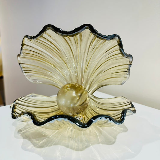 Glass Sea Shell - Crystal Ball Pearl - LUMINA ELIGMA HOME