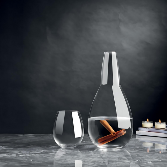 Crystallin Bottle with Cup -  1500 cc Freya - LUMINA ELIGMA HOME