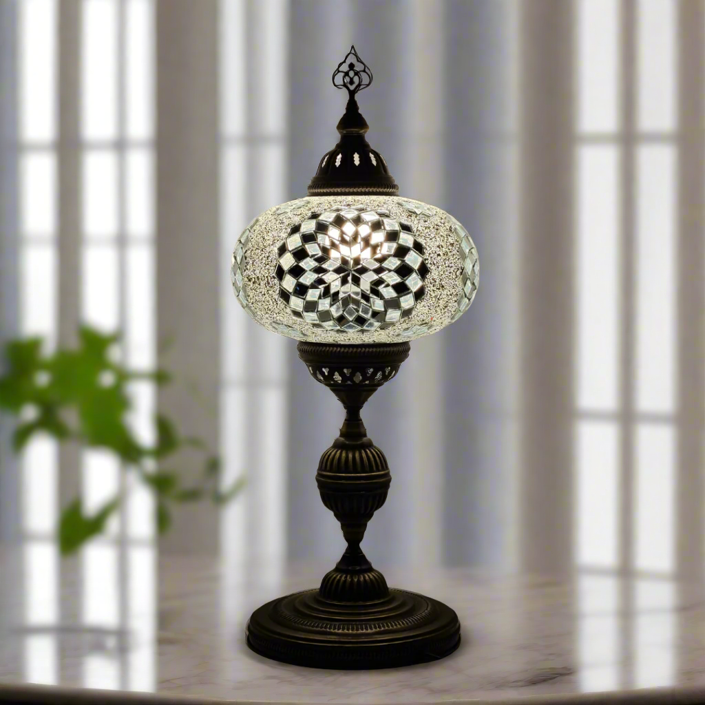 Table Mosaic Turkish Lamp - Large Glass - LUMINA ELIGMA HOME