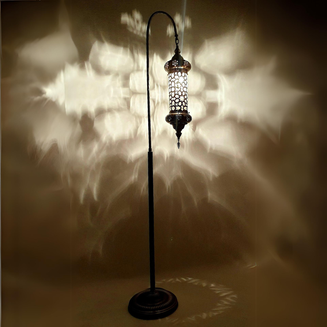 Andalusian Metal & Blown Glass Floor Long Lamp - Candle - LUMINA ELIGMA HOME