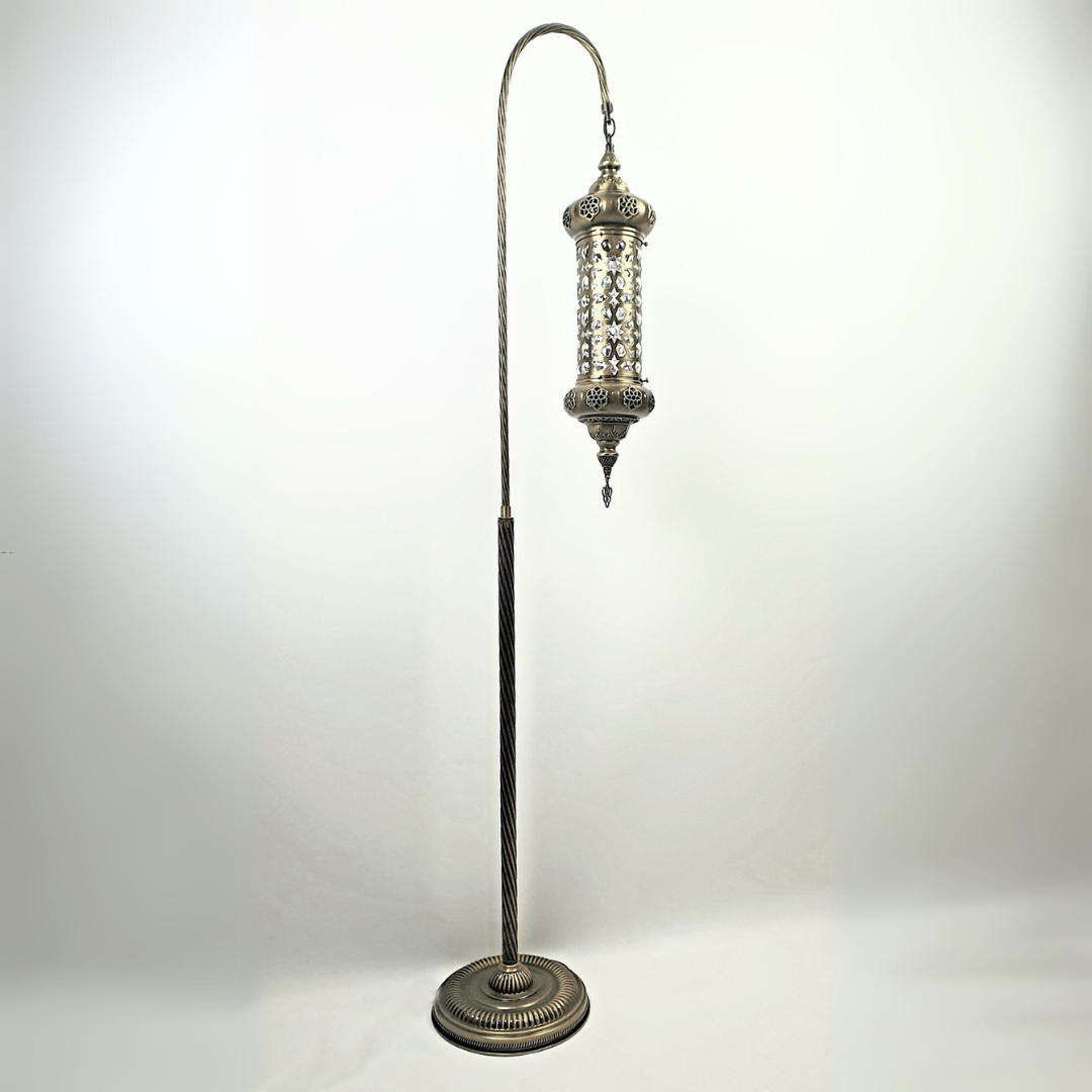 Andalusian Metal & Blown Glass Floor Long Lamp - Candle - LUMINA ELIGMA HOME
