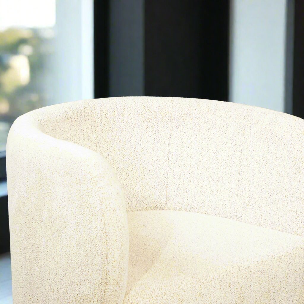 Cascade Lounge Chair with Ottoman - Off-White - LUMINA ELIGMA HOME