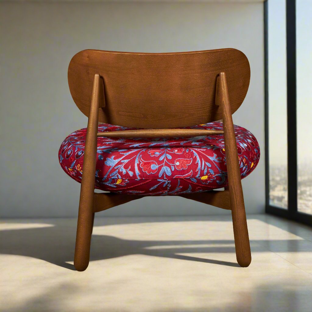 Lagoon Lougne Chair - Suzani Wine Blue - LUMINA ELIGMA HOME