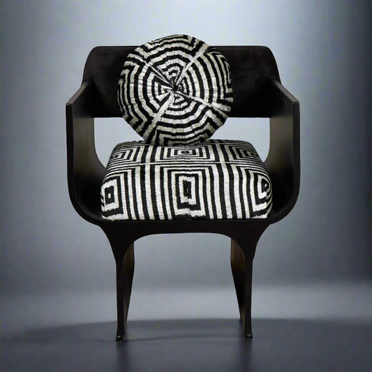 Stiletto Lounge Chair - IKAT Black Dimension - LUMINA ELIGMA HOME