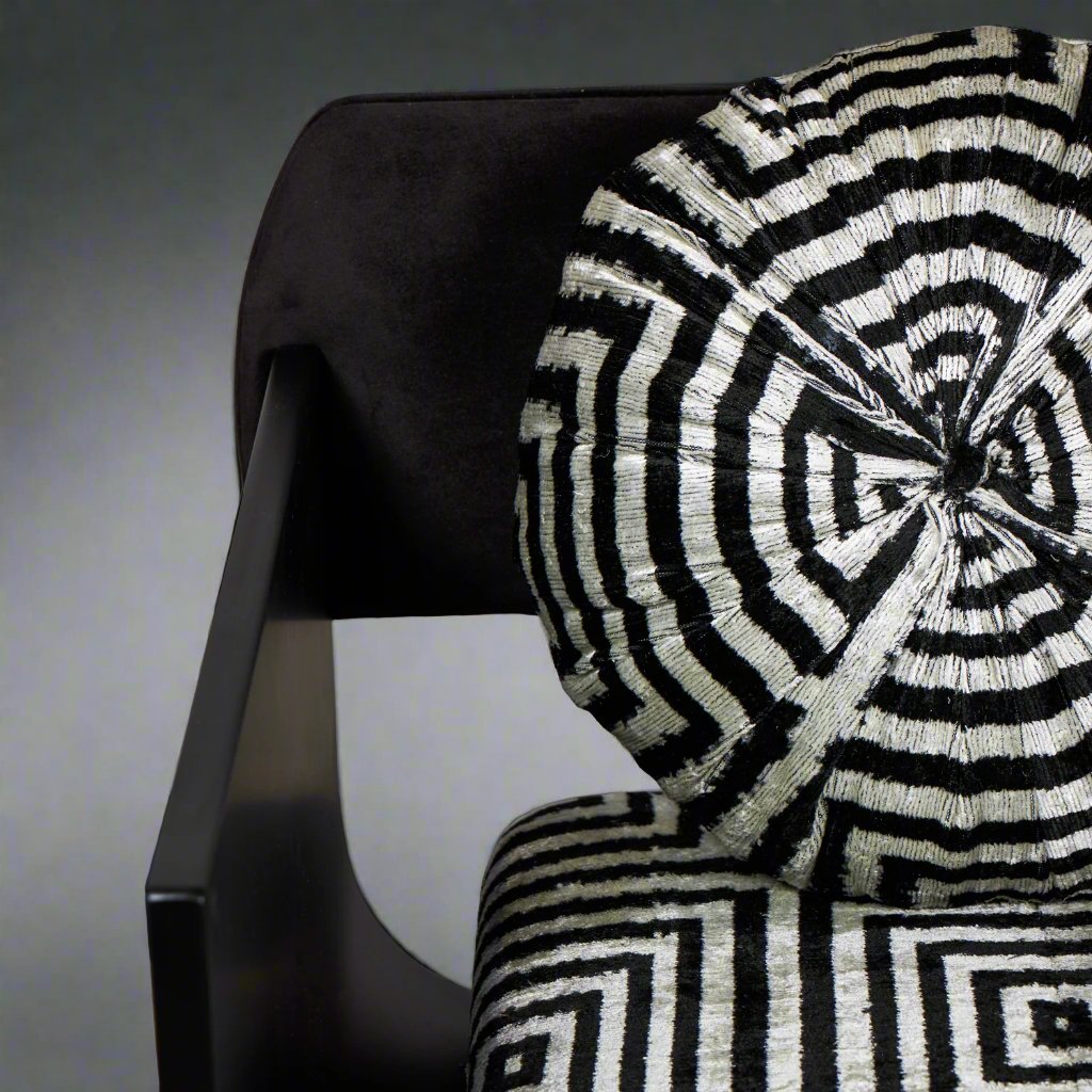 Stiletto Lounge Chair - IKAT Black Dimension - LUMINA ELIGMA HOME