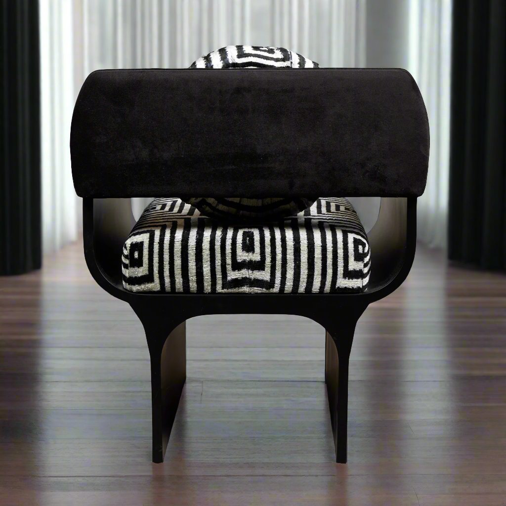 Stiletto Lounge Chair - IKAT Black Dimension - LUMINA ELIGMA HOME