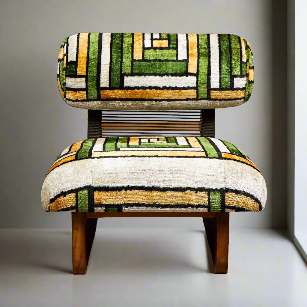 The Lounge Chair - Ikat Green - LUMINA ELIGMA HOME