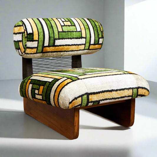 The Lounge Chair - Ikat Green - LUMINA ELIGMA HOME