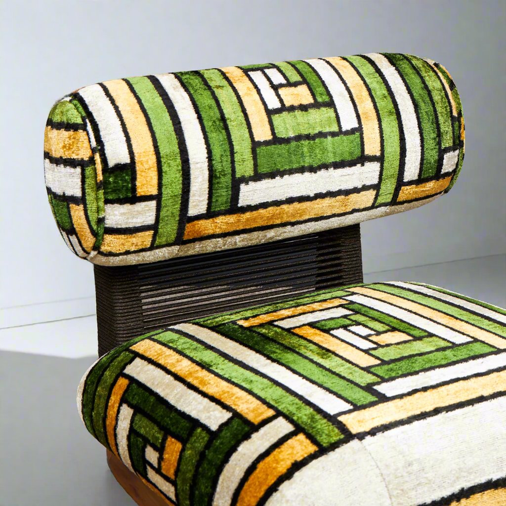 The Lounge Chair - Ikat Green - LUMINA ELIGMA HOME
