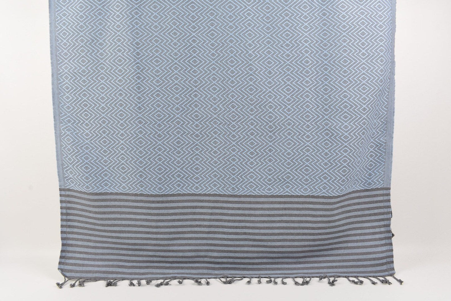 Diamond Gray Turkish Cotton Towel Handmade - 180 CM x 100 CM