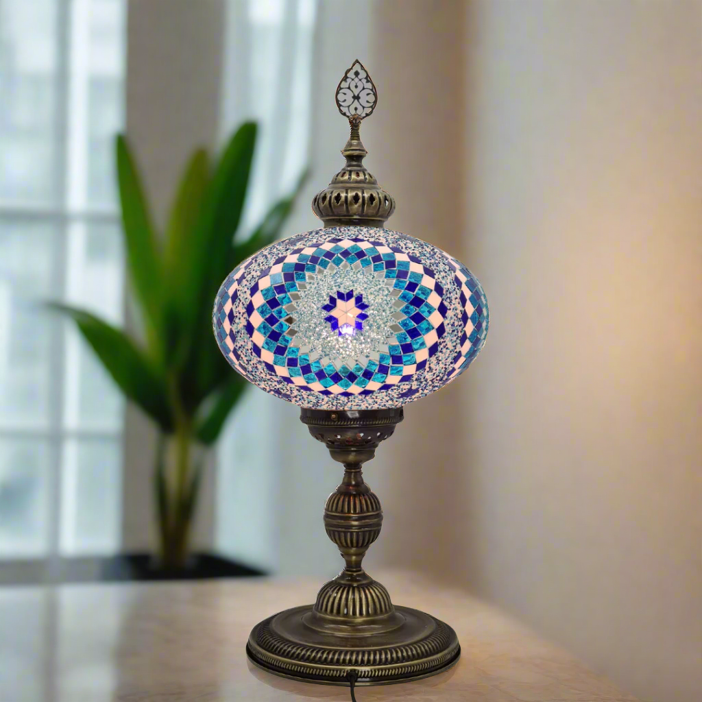 XLarge Table Lamp Turkish Mosaic Glass - LUMINA ELIGMA HOME