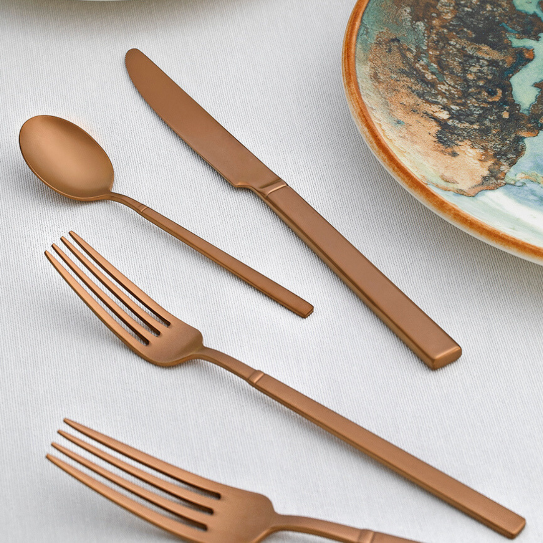 Minimal - Bronze Matt Cutlery - LUMINA ELIGMA HOME