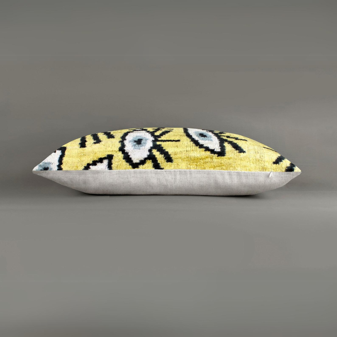 IKAT Cotton Back Cushion 60x40 CM - Nazar Eyes