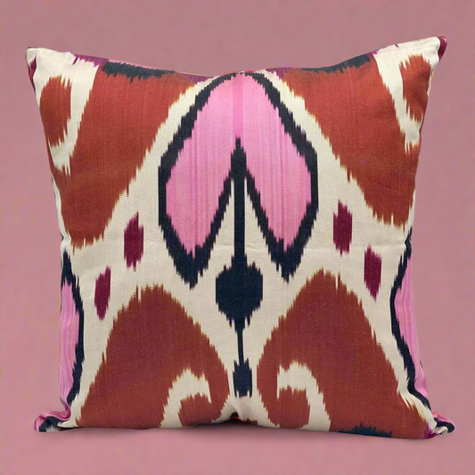 silk cushion cover ikat silk mulberry silk pillow accent pillow lumina eligma home