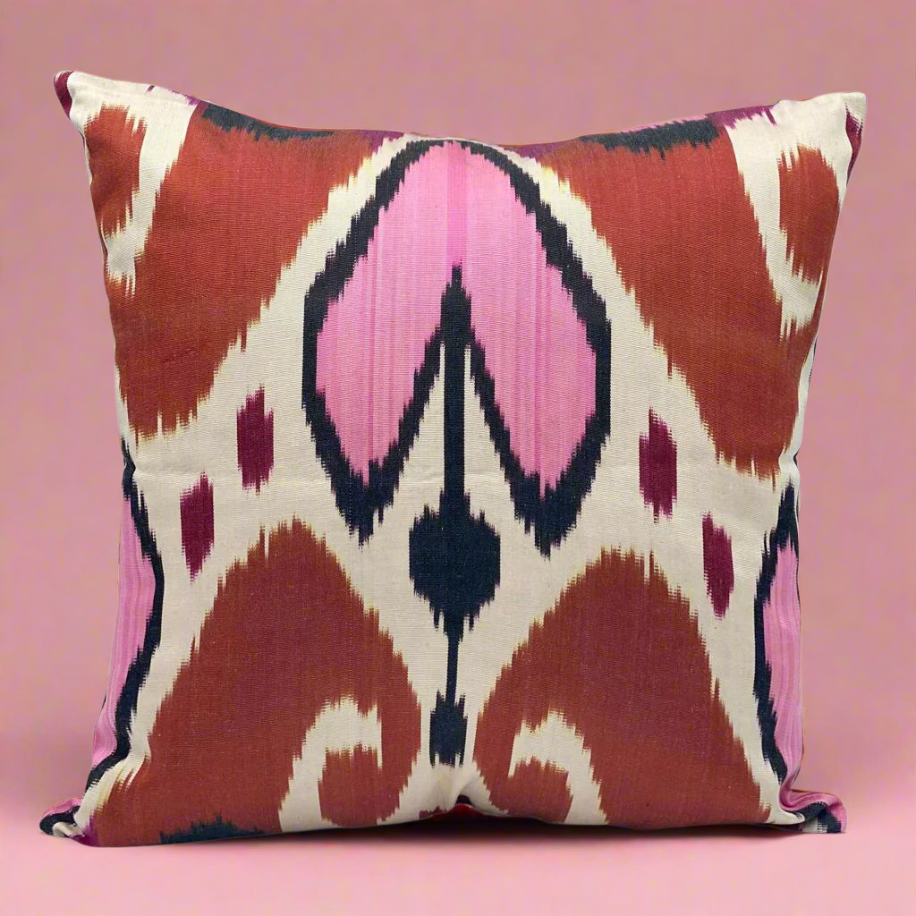 silk cushion cover ikat silk mulberry silk pillow accent pillow lumina eligma home
