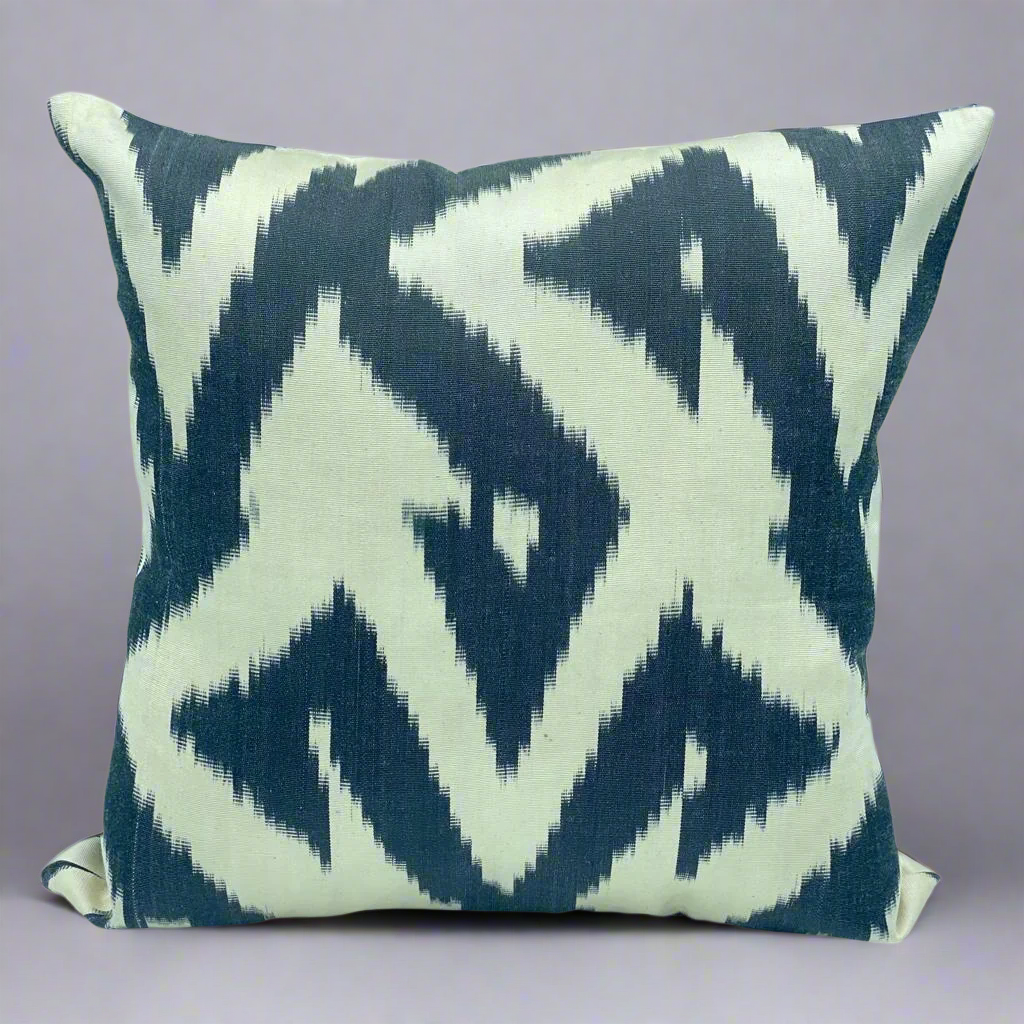silk pillow boho ikat funky pillow accent pillow