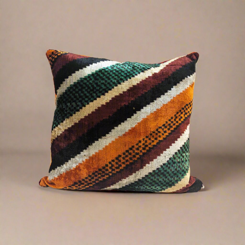 Colorful Stripes IKAT 40x40 CM