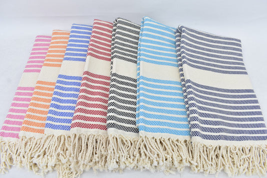 Bath Towel Lined Checkers Towels - 175 CM X 100 CM - LUMINA ELIGMA HOME