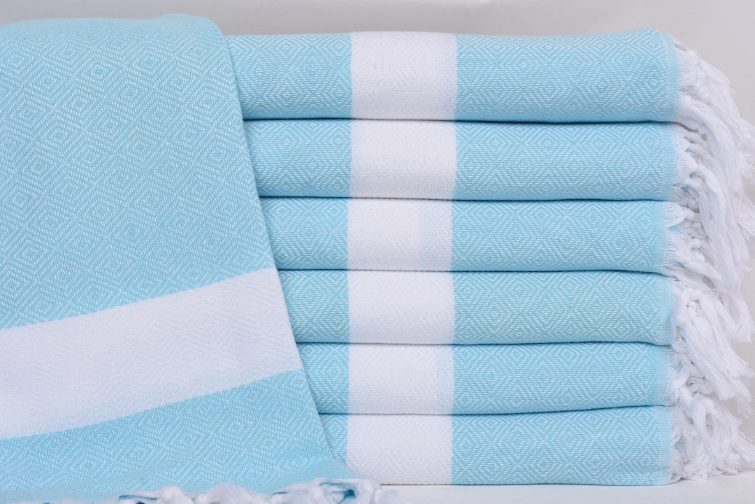 Dark Mint White Diamonds Bath Towel - 70" X 40" - LUMINA ELIGMA HOME