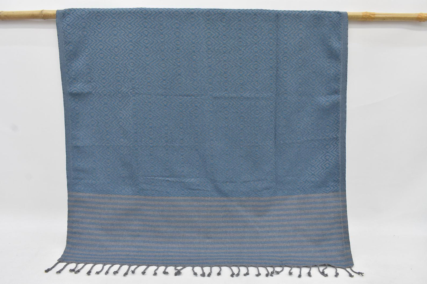 Diamond Gray Turkish Cotton Towel Handmade - 180 CM x 100 CM