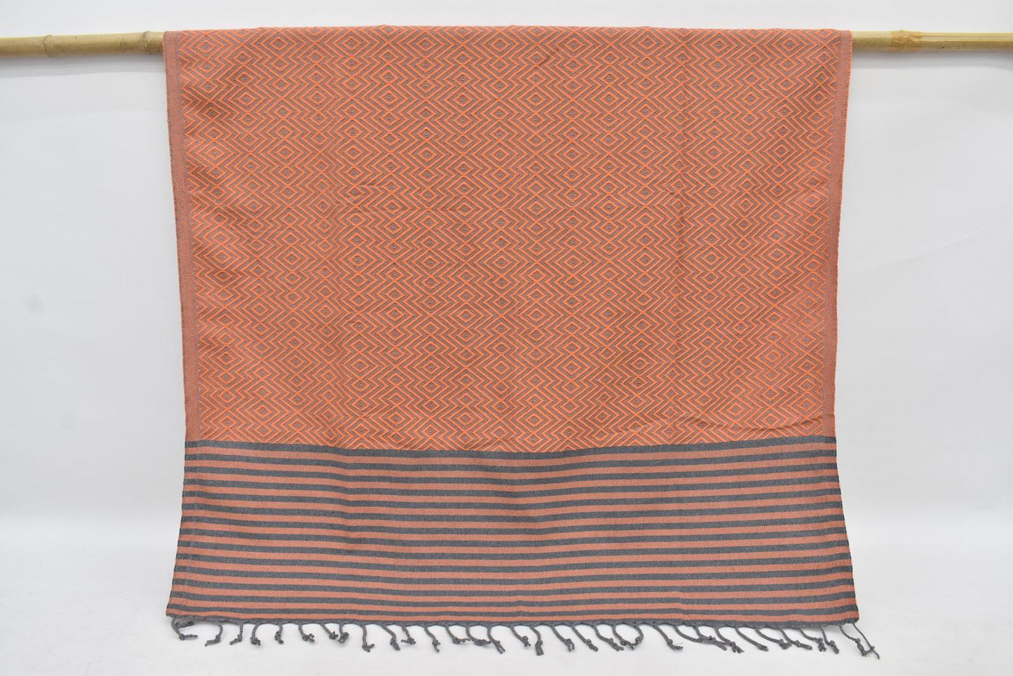 Diamond Gray Turkish Cotton Towel Handmade - 180 CM x 100 CM