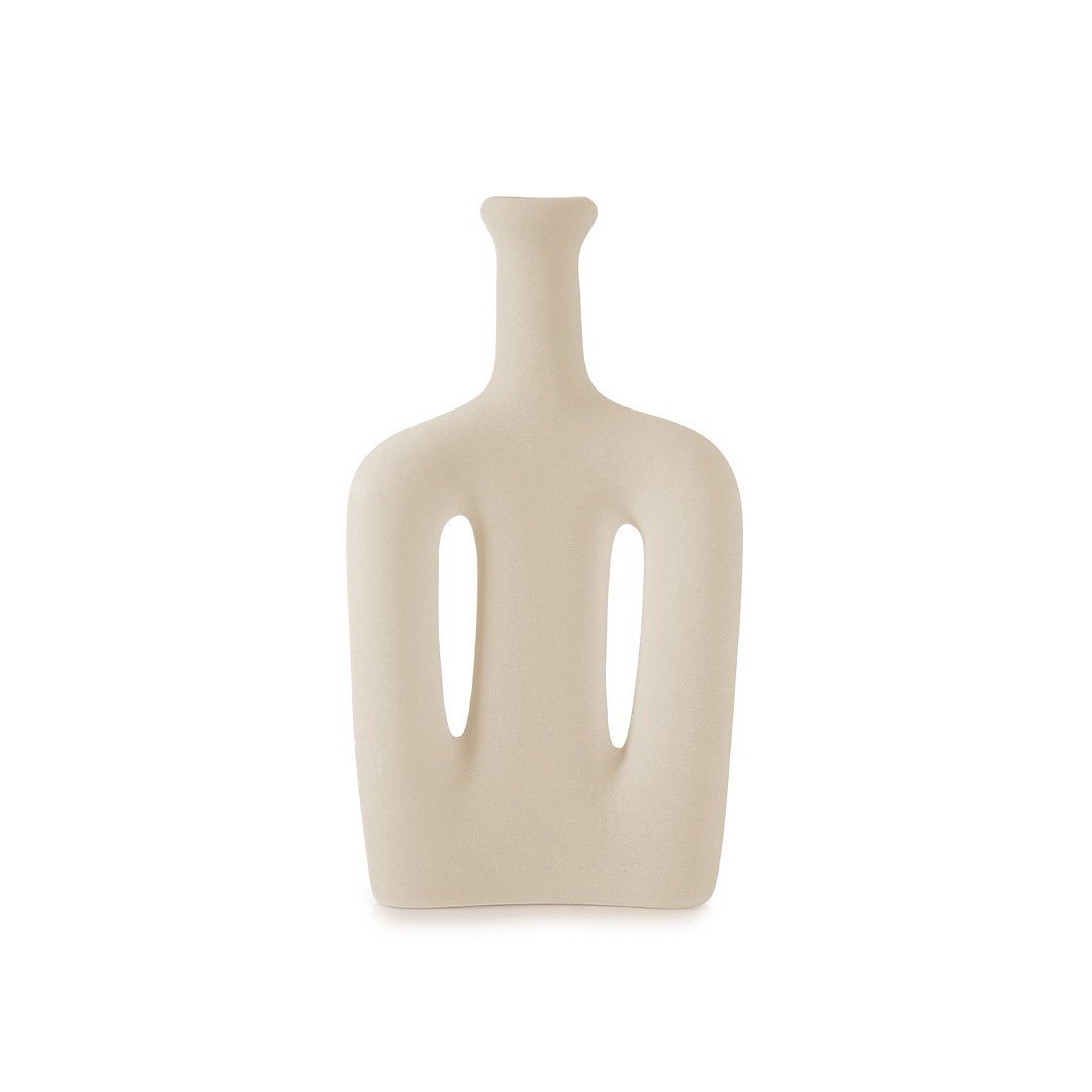 Trident Vase Textured Ceramic - LUMINA ELIGMA HOME