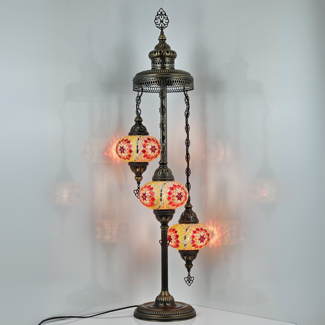 Floor Lamp 3 Globes - Medium Mosaics