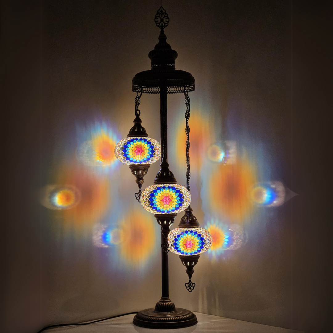 Floor Lamp 3 Globes - Medium Mosaics
