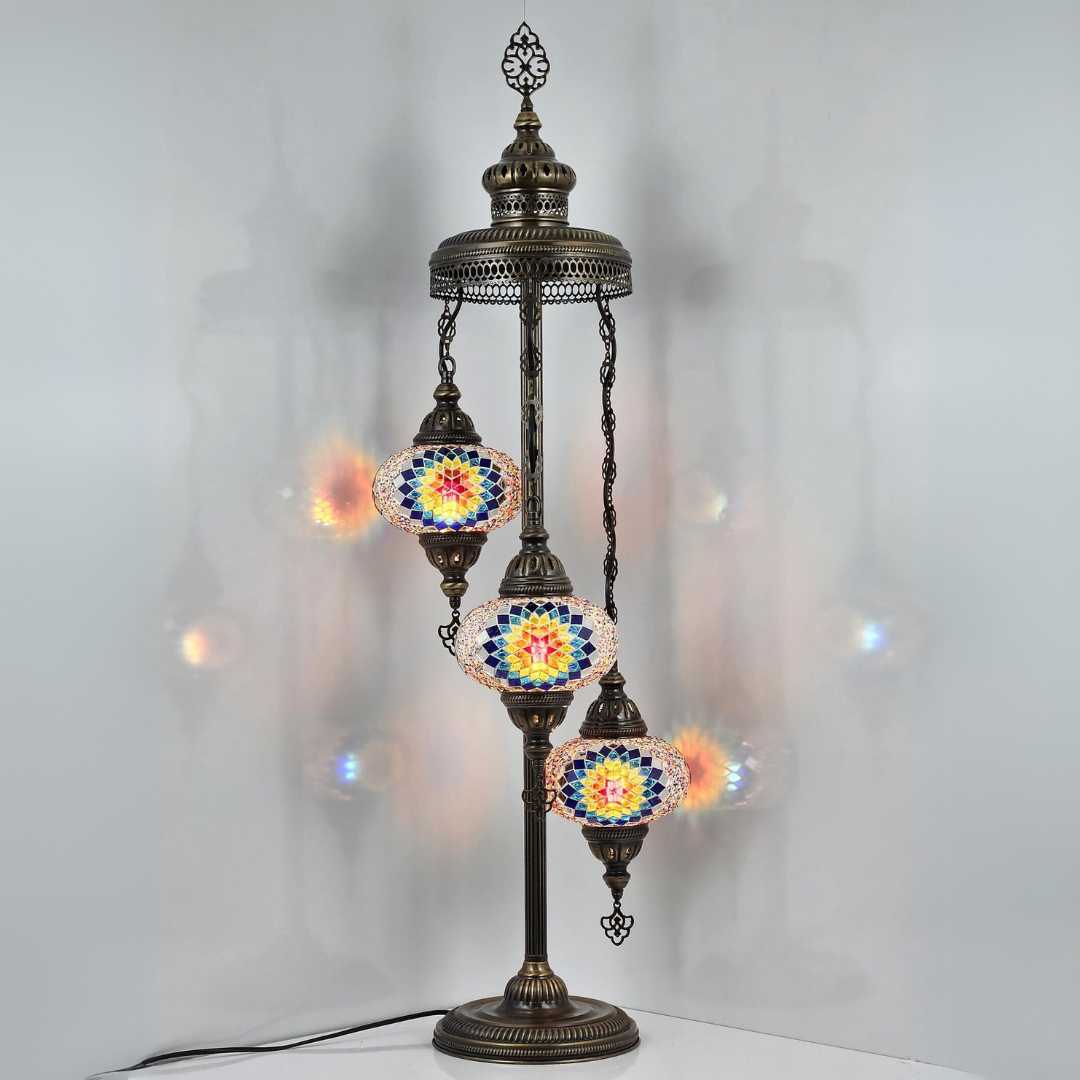 Floor Lamp 3 Globes - Medium Mosaics