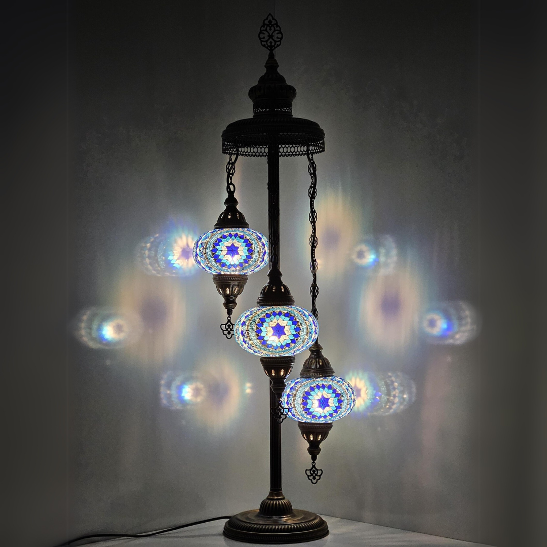 Floor Lamp 3 Globes - Medium Mosaics