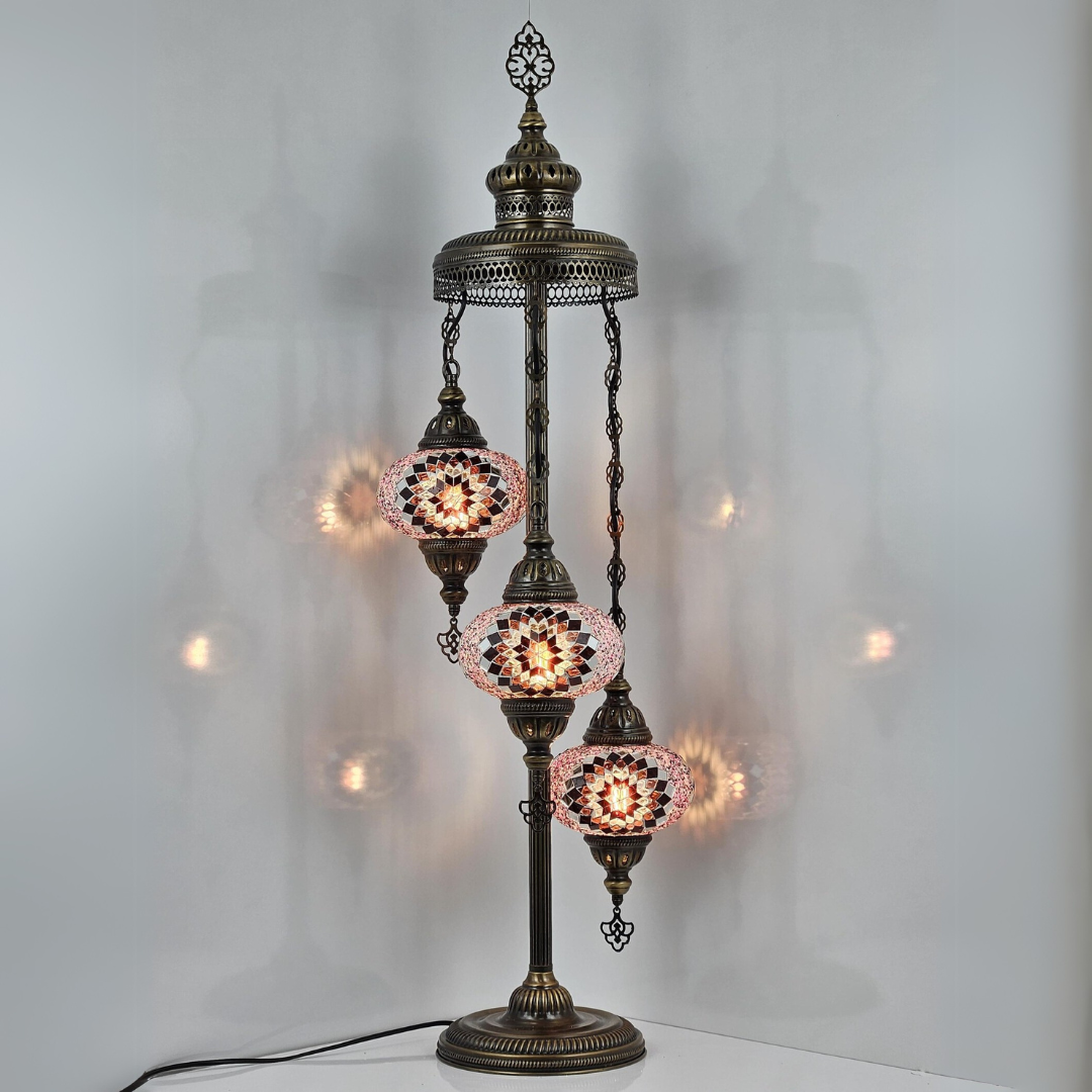 Floor Lamp 3 Globes - Medium Mosaics