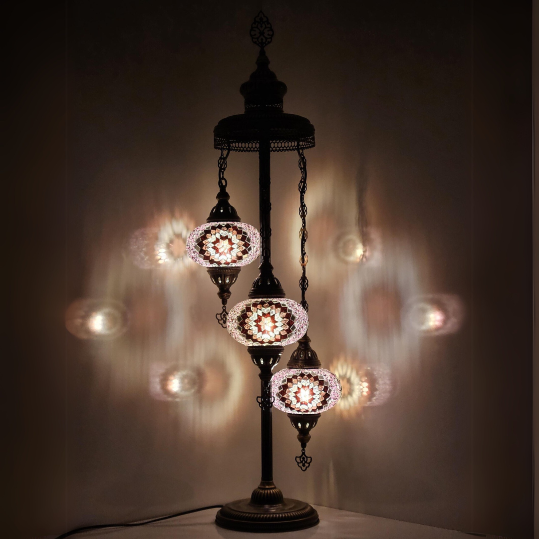 Floor Lamp 3 Globes - Medium Mosaics