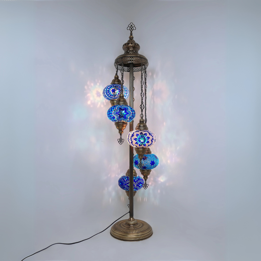 Floor Lamp 5 Globes - Medium Mosaics