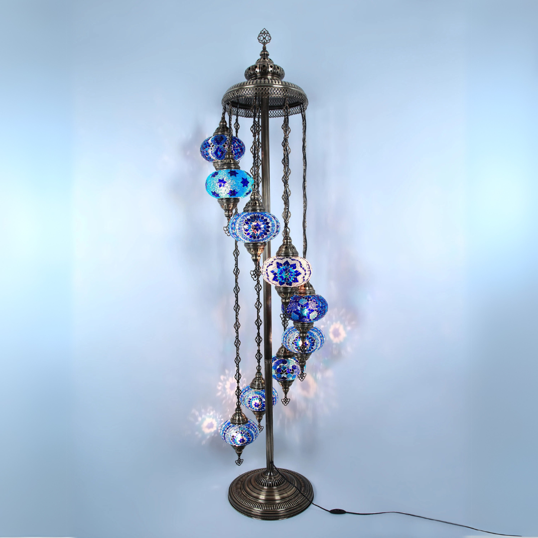 Floor Lamp 9 Globes - Medium Mosaics