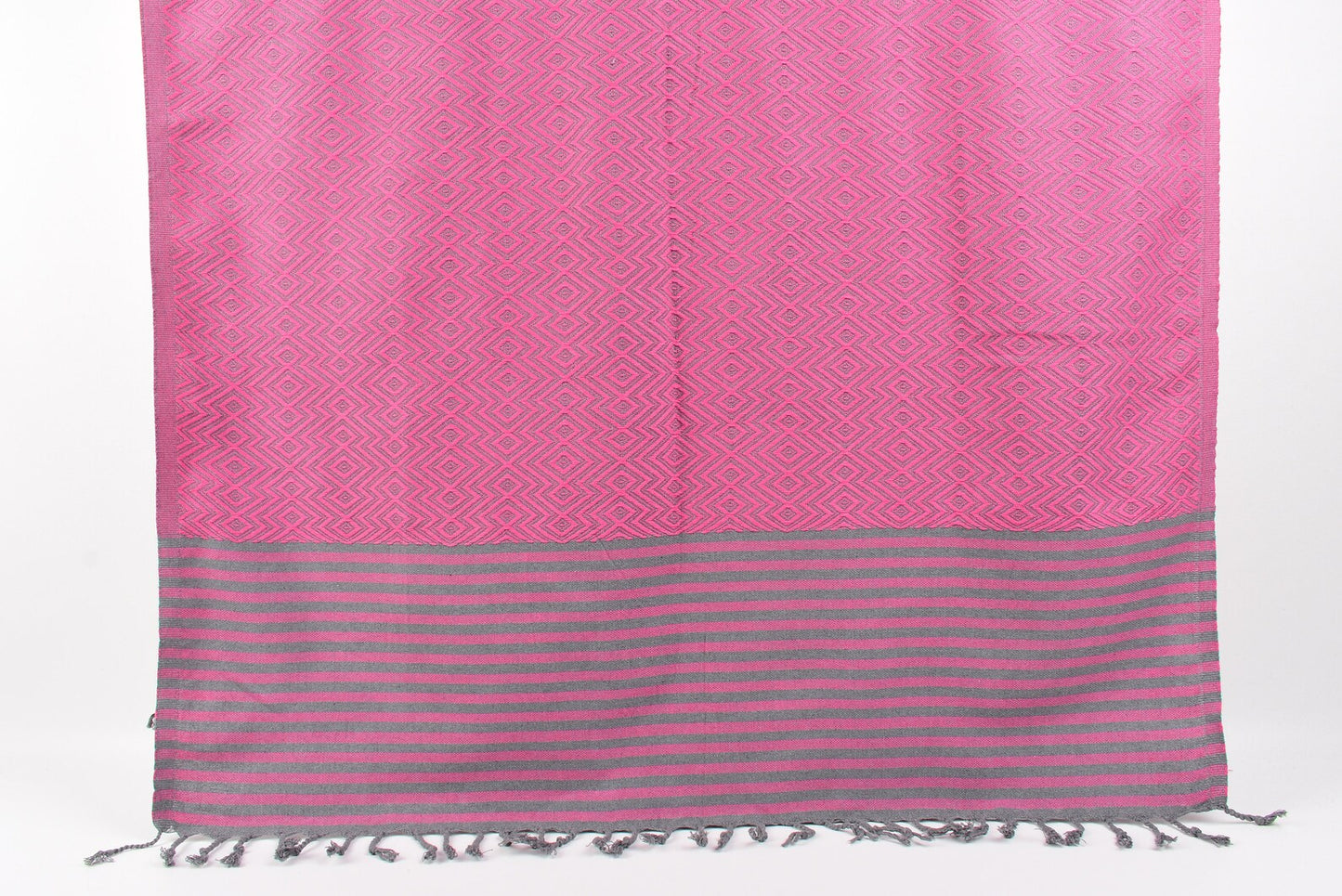 Diamond Gray Turkish Cotton Towel Handmade - 180 CM x 100 CM