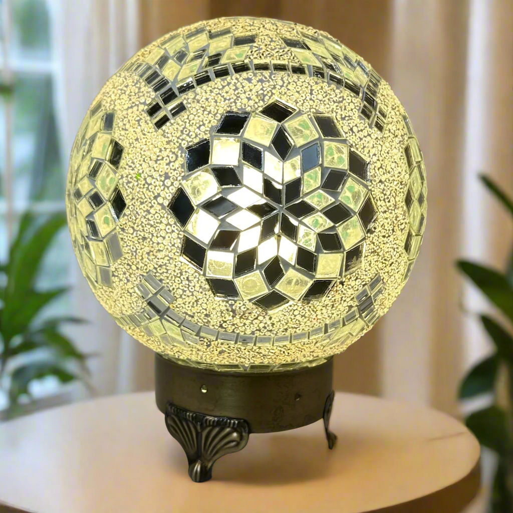 Mosaic Round Table Lamp - 20 CM - LUMINA ELIGMA HOME