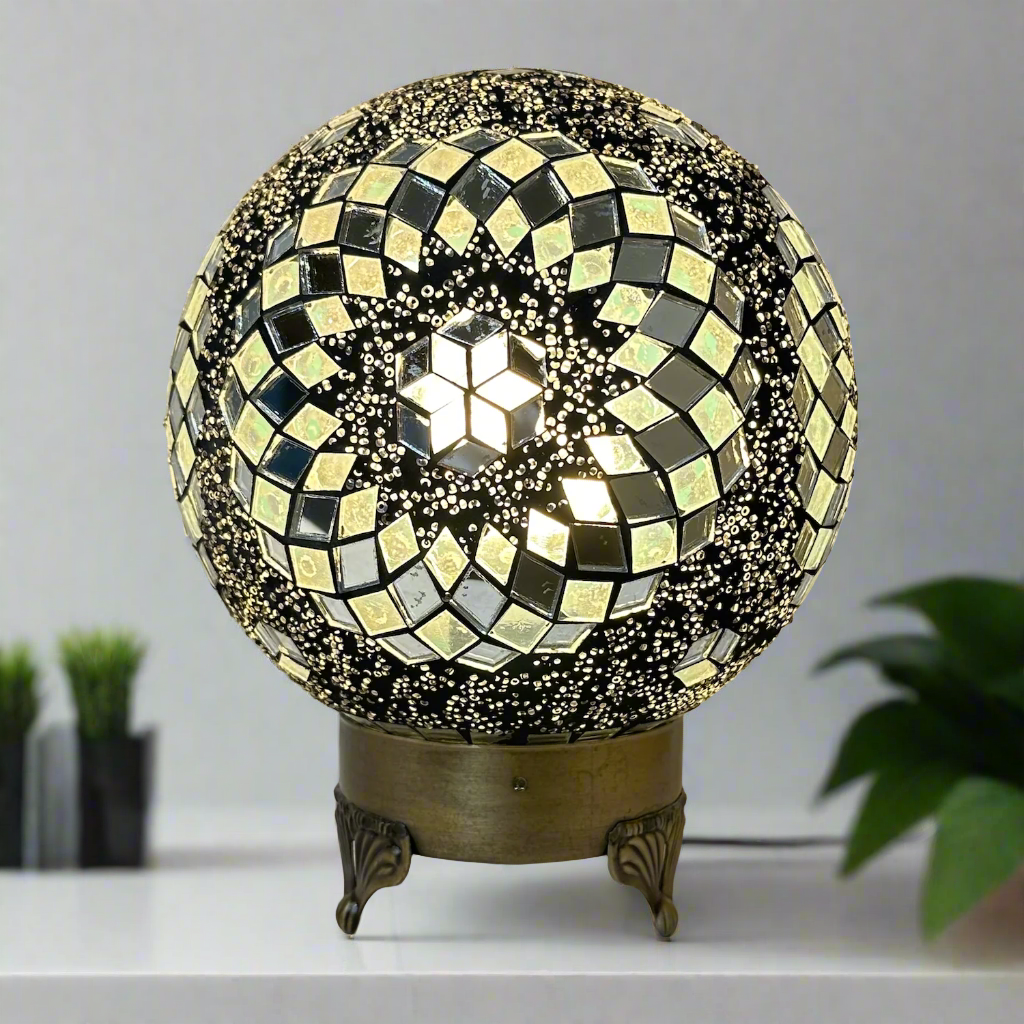 Mosaic Round Table Lamp - 20 CM - LUMINA ELIGMA HOME