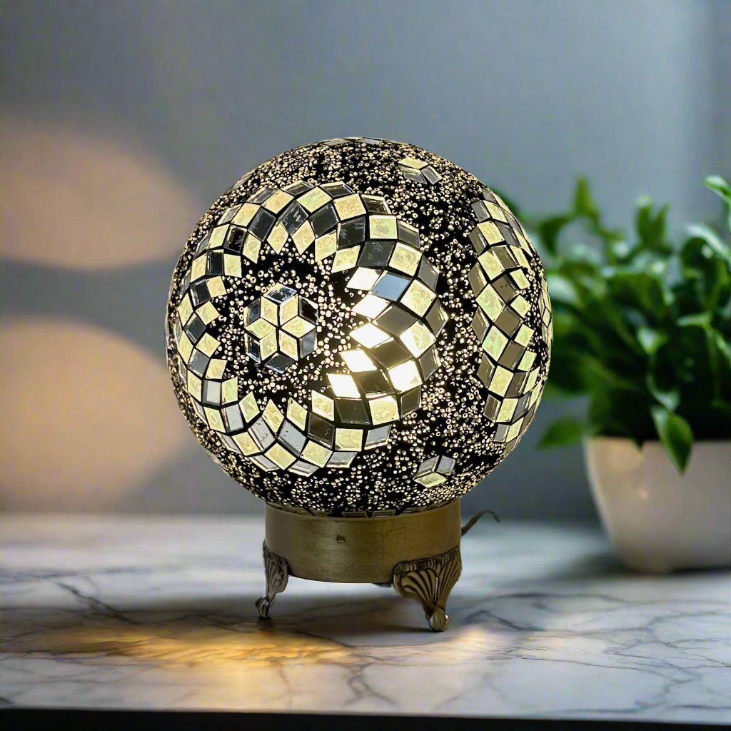 Mosaic Round Table Lamp - 20 CM - LUMINA ELIGMA HOME