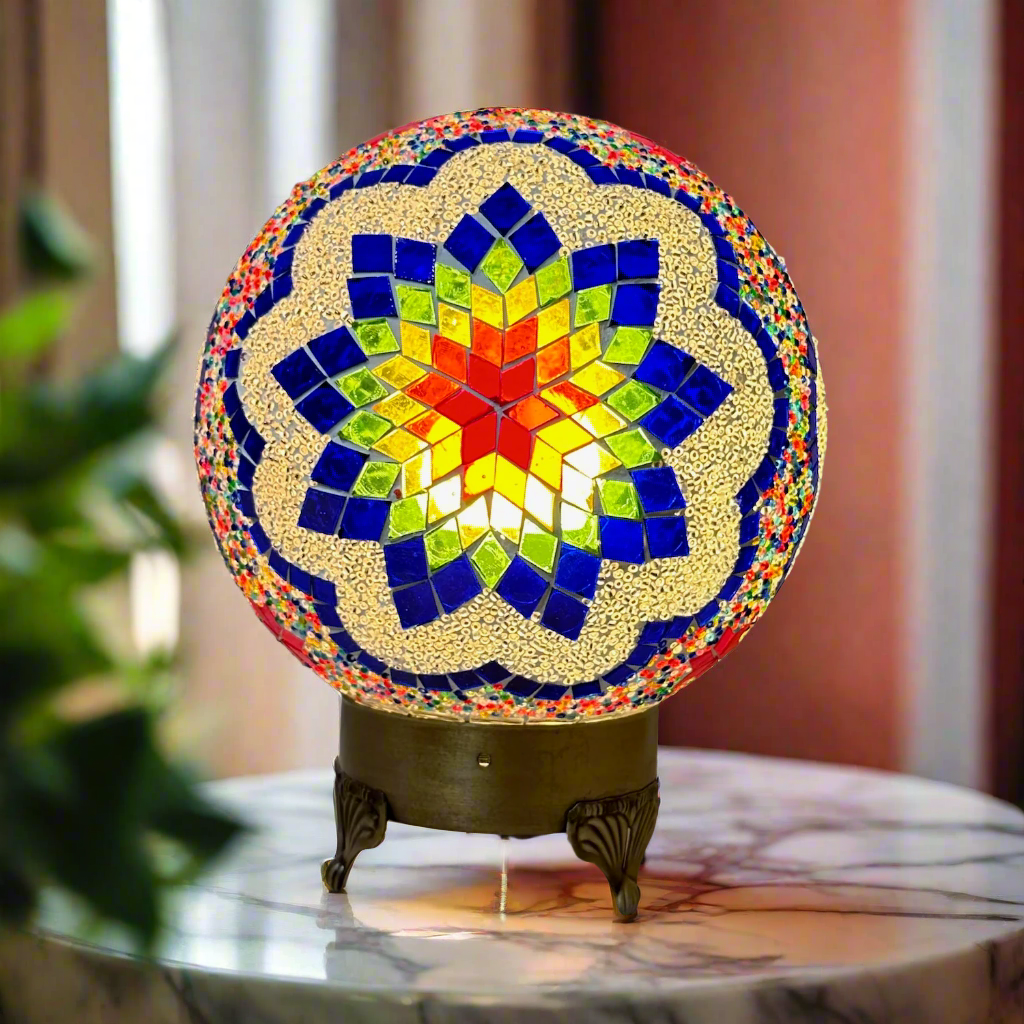 Mosaic Round Table Lamp - 20 CM - LUMINA ELIGMA HOME