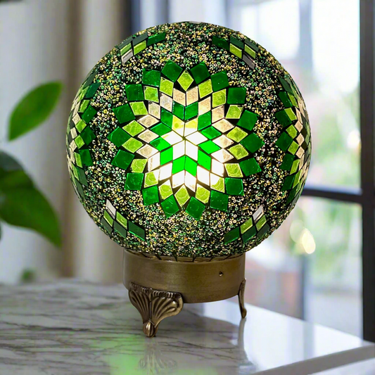 Mosaic Round Table Lamp - 20 CM - LUMINA ELIGMA HOME