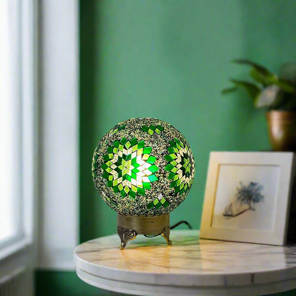 Mosaic Round Table Lamp - 20 CM - LUMINA ELIGMA HOME