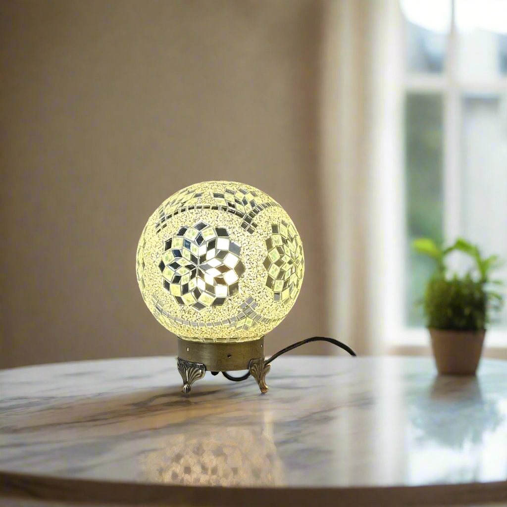 Mosaic Round Table Lamp - 20 CM - LUMINA ELIGMA HOME