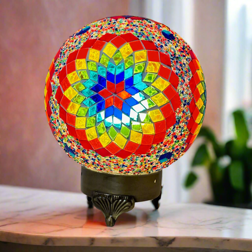 Mosaic Round Table Lamp - 20 CM - LUMINA ELIGMA HOME