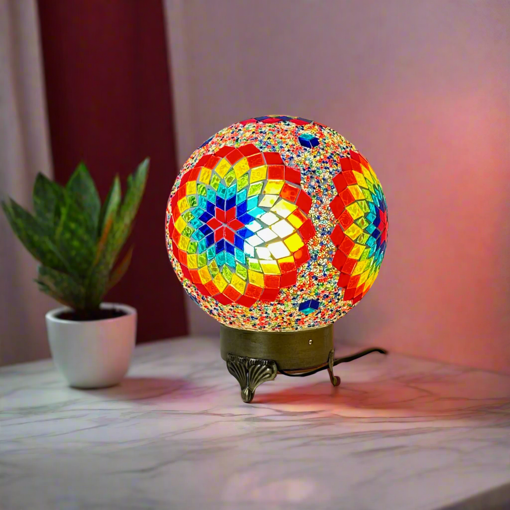 Mosaic Round Table Lamp - 20 CM - LUMINA ELIGMA HOME