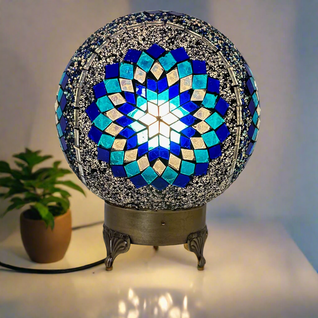 Mosaic Round Table Lamp - 20 CM - LUMINA ELIGMA HOME