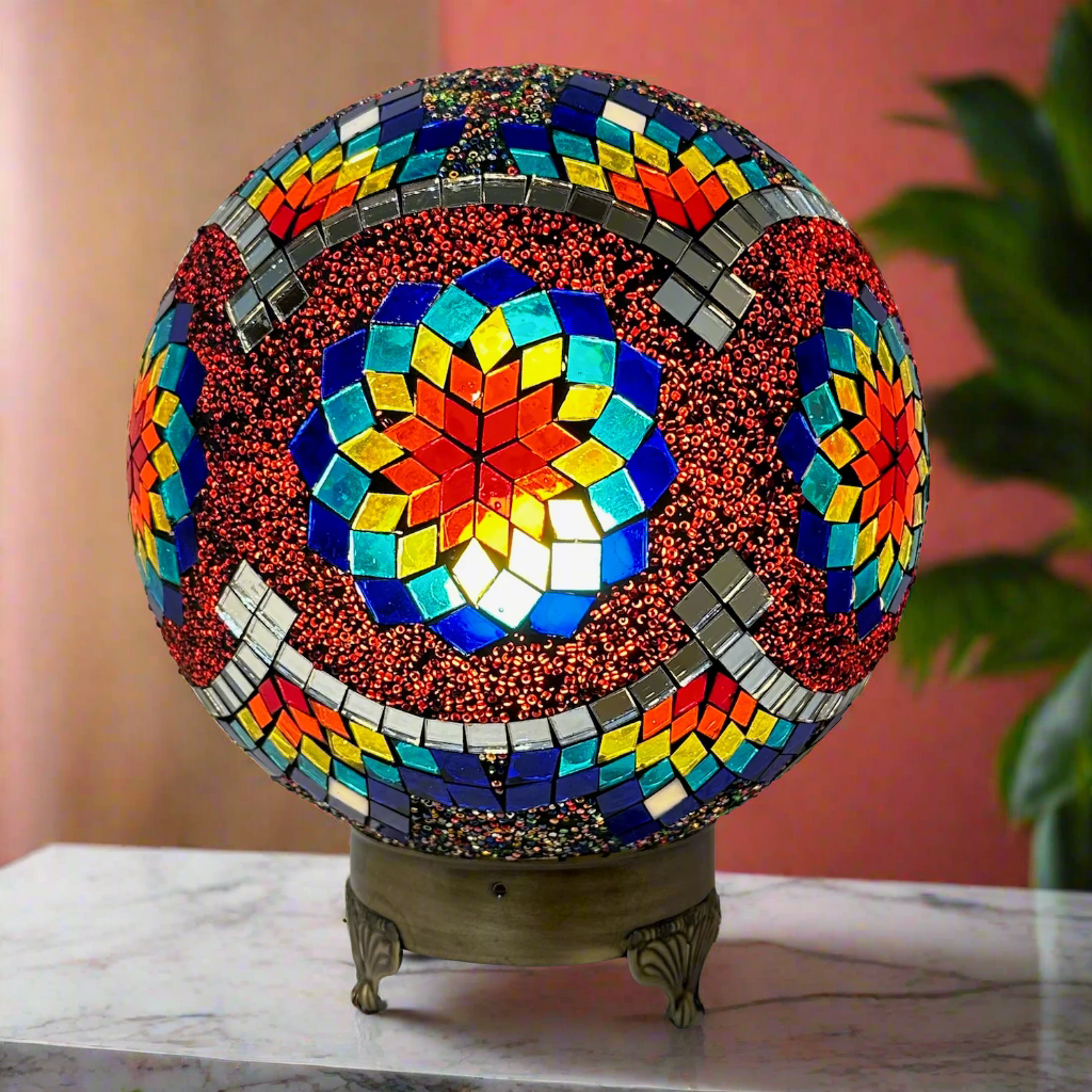 Mosaic Globe Table Lamp - 25 CM - Small - LUMINA ELIGMA HOME