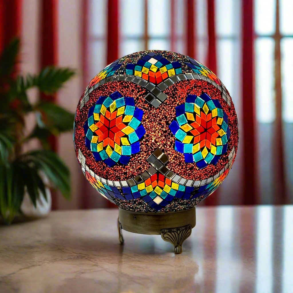 Mosaic Globe Table Lamp - 25 CM - Small - LUMINA ELIGMA HOME
